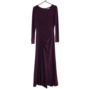 Calvin Klein Long Sleeve Evening Gown Plum Women's size 8
